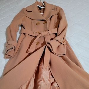 Camel wool blend coat